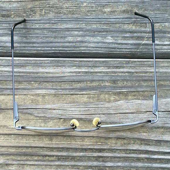 Bulova Signature London Eyeglasses Frame Black Pewter Glasses Handmade in Italy - Picture 12 of 12